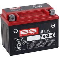 Image of 300665 - BS Battery SLA AGM Battery For Benelli 491 50 AC 2001-2006 - Black