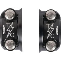 Image of TSC-2803-4 - Thrashin Supply Co Speedway Perch Clamp Kit For Harley Davidson FLD 1690 2012-2013 - Black/Chrome