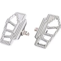 TSC-2217-3-D - Thrashin Supply Co Apex Mini Floorboards For Harley Davidson E 1000 1936-1952 - Chrome