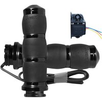 AIR-96-HT - Avon Grips Velvet Air Heated Grips For Harley Davidson FLD 1690 2012-2013 3 Ring - Black