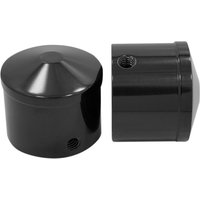 AXL-AIR-ANO - Avon Grips Front Axle Nut Covers For Harley Davidson FLDE 1750 2018-2019 Front - Black