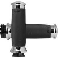 Image of CC-85-CH - Avon Grips Custom Contour Grips For Harley Davidson FLD 1690 2012-2013 - Black/Chrome