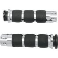AIR-93-GAT - Avon Grips Gatlin Velvet Air Grips For Harley Davidson FLD 1690 2012-2013 - Black/Chrome
