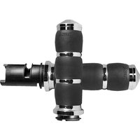 AIR-93-F24 - Avon Grips 3-Ring Velvet Air Grips For Harley Davidson FLDE 1750 2018-2020 Smooth - Black/Chrome