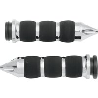 AIR-90-CH-FL-SP - Avon Grips Spike Air Cushioned Grips For Harley Davidson FLDE 1750 2020 - Black/Chrome