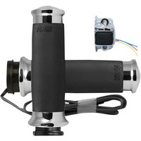 CC-85-CH-FLY-HT - Avon Grips Custom Contour Heated Grips For Harley Davidson FLDE 1750 2018-2020 - Black/Chrome