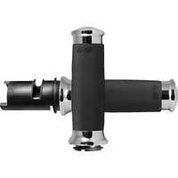 CC-85-CH-F24 - Avon Grips Custom Contour Grips For Harley Davidson FLDE 1750 2018-2020 Diamond - Black/Chrome