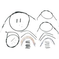 Image of B30-1006 - Burly Cable/Line Kit for Ape Hanger Handlebars For Harley Davidson XL 1200 C 1997-2003 30.5cm (12") - Black