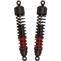 B28-1252 - Burly Stiletto Shocks For Harley Davidson FLD 1690 2012-2013 Rear 318.00 mm (12.50") - Black/Red