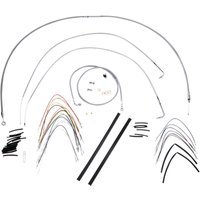 Image of B30-1050 - Burly Handlebar Cable/Brake Hose Kit For Harley Davidson FLSTC1584 2007-2010 35.5cm (14") - Silver