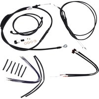 Image of B30-1107 - Burly Cable/Line Kit for Ape Hanger Handlebars For Harley Davidson XL 1200 C 2014-2016 35.5cm (14") - Black