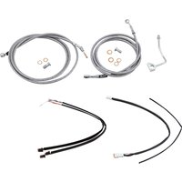 Image of B30-1167 - Burly Handlebar Cable/Brake Hose Kit For Harley Davidson FLHR 1750 2017-2020 35.5cm (14") - Silver