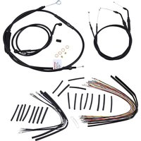 Image of B30-1139 - Burly Jail Bar Cable Kit For Harley Davidson XL 1200 C 2007-2013 25.5cm (10") - Black