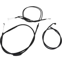 B30-1139 - Burly Jail Bar Cable Kit For Harley Davidson XL 1200 C 2007-2013 25.5cm (10") - Black