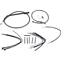 Image of B30-1252 - Burly Jail Bar Cable Kit For Harley Davidson FLSB 1750 2019-2024 30.5cm (12") - Black
