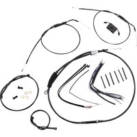 Image of B30-1229 - Burly Extended Sportster ABS Handlebar Cable & Hose Kit For Harley Davidson XL 1200 C 2014-2020 30.5cm (12") - Black