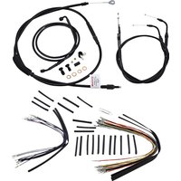 Image of B30-1010 - Burly Cable/Line Kit for Ape Hanger Handlebars For Harley Davidson FLSTC1584 2007-2010 35.5cm (14") - Black