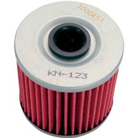 Image of KN-123 - K&N Performance Oil Filter For Kawasaki BJ 250 1994-1999 - Red/Silver
