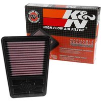 Image of KA-2414 - K&N High Flow Air Filter For Kawasaki Ninja 125 2019-2024 - Black/Red