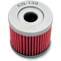 KN-139 - K&N Performance Oil Filter For Arctic Cat Textron 400 2X4 2007-2008 - Red/Silver