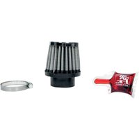 Image of RC-0790 - K&N Universal Clamp On Air Filter For Honda CB 350 F 1972-1975 - Black/Silver