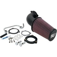 63-1126 - K&N Air Charger Intake Kit For Harley Davidson XL 1200 C 2004-2020 - Black