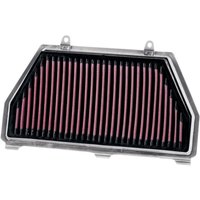 HA-6007 - K&N High Flow Air Filter For Honda CBR600RR 2007-2024 - Black/Red