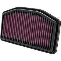 YA-1009R - K&N Sportbike Race-Spec High-Flow Air Filter For Yamaha YZF-R1 1000 2009-2014 - Black/Red