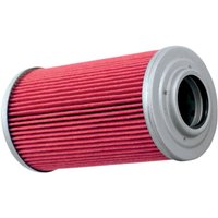 Image of KN-556 - K&N Performance Oil Filter For Sea-doo (BRP) GTI 130 2007-2016 - Red/Silver