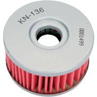Image of KN-136 - K&N Performance Oil Filter For Beta ALP 350 4.0 2004-2018 - Red/Silver