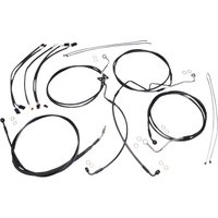 486411 - Magnum Shielding XR Handlebar Cable Install Kit For Harley Davidson FLHR 1750 2017-2019 30.5 - 35.5cm (12" - 14") - Black