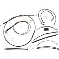 487181 - Magnum Shielding Pearl Designer Handlebar Cable Install Kit For Harley Davidson FXDB 1584 2012-2013 30.5 - 35.5cm (12" - 14") - Black