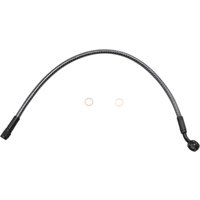 77117 - Magnum Shielding KarbonFibr Brake Hose For Harley Davidson FXDX 1450 1999-2003 Front/Upper 43 cm (17") - Carbon Fiber/KARBONFIBR/Silver