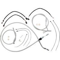 3871172 - Magnum Shielding Sterling Chromite II Designer Handlebar Cable Install Kit For Harley Davidson FLH 1868 2021 38 - 43cm (15" - 17") - Chrome/Clear-Coated