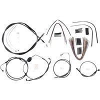 787311 - Magnum Shielding KarbonFibr Designer Handlebar Cable Install Kit For Harley Davidson FLHR 1584 2008 30.5 - 35.5cm (12" - 14") - Carbon Fiber/Silver