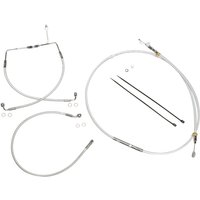 387304 - Magnum Shielding Sterling Chromite II Designer Handlebar Cable Install Kit For Harley Davidson FLHR 1584 2008 25.5cm (10") - Chrome/Clear-Coated