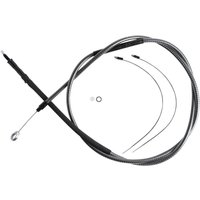 Image of 722818 - Magnum Shielding Polished KarbonFibr Clutch Cable For Harley Davidson FLD 1690 2012-2013 189.5 cm (74-11/16") - Carbon Fiber/Silver