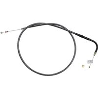 Image of 7419 - Magnum Shielding KarbonFibr Braided Throttle/Idle Cable For Harley Davidson FLD 1690 2012-2013 80.5 cm (31-3/4") - Carbon Fiber/Silver