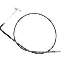 7321 - Magnum Shielding KarbonFibr Braided Throttle/Idle Cable For Harley Davidson FLHR 1340 1996-1998 100.5 cm (39-1/2") - Carbon Fiber/Silver