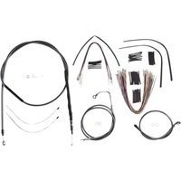 787361 - Magnum Shielding KarbonFibr Designer Handlebar Cable Install Kit For Harley Davidson FLHR 1584 2008 30.5 - 35.5cm (12" - 14") - Carbon Fiber/Silver