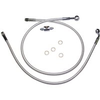 Image of 3609A - Magnum Shielding Braided Brake Hose Kit For Harley Davidson FLST 1340 1987-1990 Rear - Chrome
