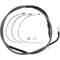 72364HE - Magnum Shielding Polished KarbonFibr Clutch Cable For Harley Davidson FLH 1868 2021 177 cm (69-3/4") - Carbon Fiber/Silver