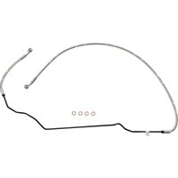 AS375033 - Magnum Shielding Braided Front Upper Brake Hose For Indian Scout 60 2021-2022 +10.2 cm (4")/+5.1 cm (2") - Chrome/Sterling Chromite® II