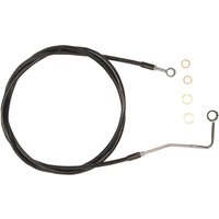 SBC1402-70 - Magnum Shielding XR Stainless Brake Hose For Harley Davidson FLH 1868 2021 Front 178 cm (70") - Black/Chrome