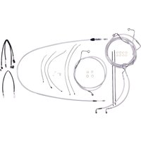 3871222 - Magnum Shielding Sterling Chromite II Designer Handlebar Cable Install Kit For Harley Davidson FLHR 1750 2021-2022 38 - 43cm (15" - 17") - Chrome/Clear-Coated