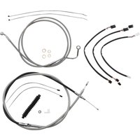 589981 - Magnum Shielding XR Handlebar Cable Install Kit For Harley Davidson FLTRK 1868 2021-2024 30.5 - 35.5cm (12" - 14") - Chrome/Clear-Coated