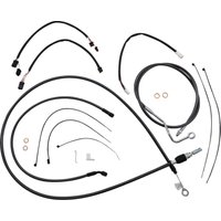 4871152 - Magnum Shielding Pearl Designer Handlebar Cable Install Kit For Harley Davidson FLHR 1750 2021-2022 38 - 43cm (15" - 17") - Black