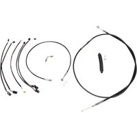 Image of 489961 - Magnum Shielding XR Handlebar Cable Install Kit For Harley Davidson FLDE 1750 2018-2020 30.5 - 35.5cm (12" - 14") - Black/Chrome