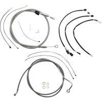 5891151 - Magnum Shielding XR Handlebar Cable Install Kit For Harley Davidson FLHR 1750 2021-2022 30.5 - 35.5cm (12" - 14") - Chrome/Clear-Coated