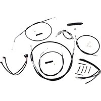 489673 - Magnum Shielding XR Handlebar Cable Install Kit For Harley Davidson XL 1200 C 35.5 - 40.5cm (14" - 16") - Black/Chrome